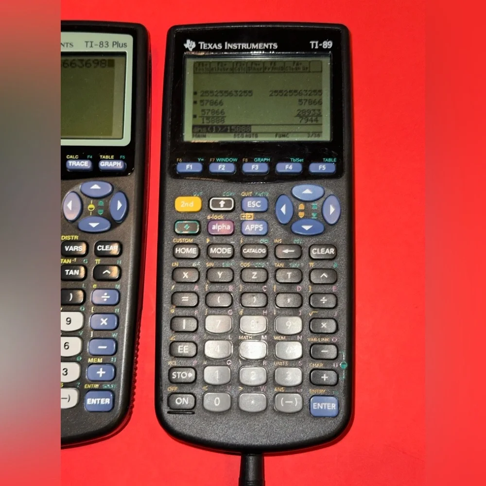 Texas Instruments TI-89 Graphing Calculator & Cover w/Added TI-83 Plus Bundle